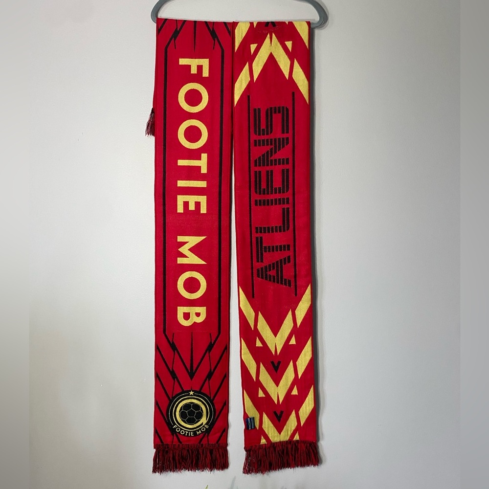 ATL Footy Mob Scarf
Diehard Scarves 
Soccer
Atlanta
Hip Hop
Red & Gold
